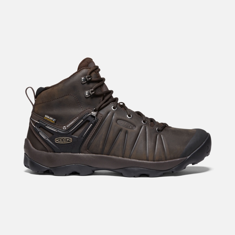 Keen Venture Mid Leather Waterproof Boots - Men's Black Boots